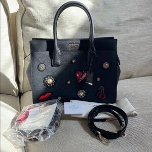 Kate Spade Embellished Black Candace Satchel PXRU9459 Rodin + Fields